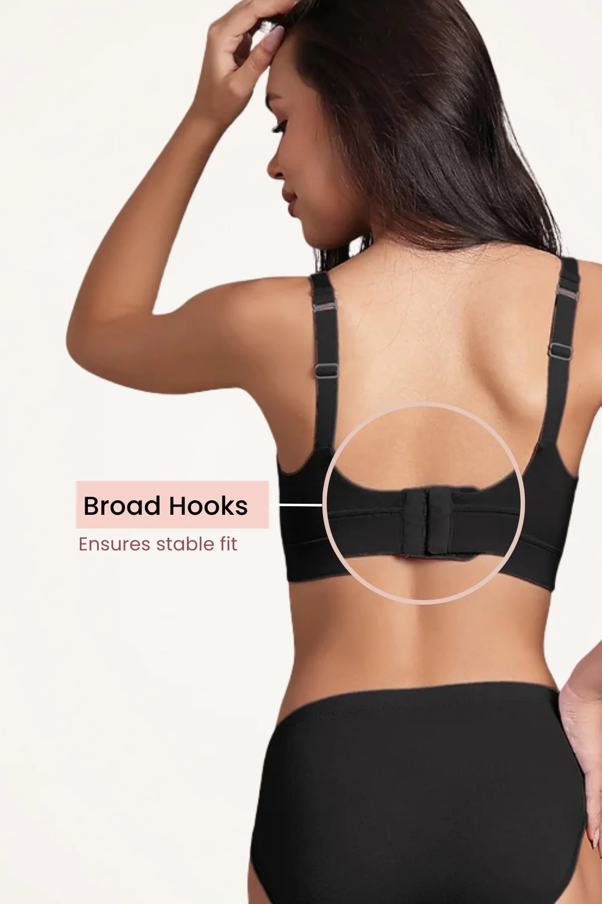 Fixed Padded Modal Maternity Feeding Bra with Support Pack of 3 - (Light Skin, Coral & Black) - Image 15