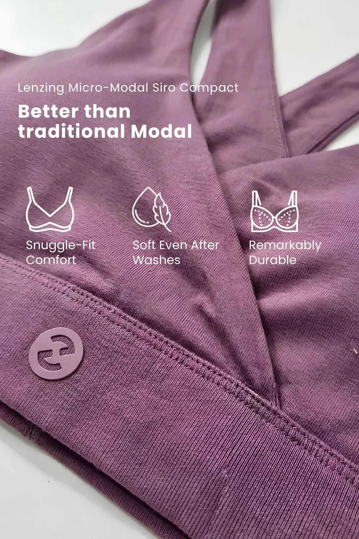 Fixed Padded Pack of 2 Modal Maternity Feeding Bra with Support - (Black, Coco) - Image 4