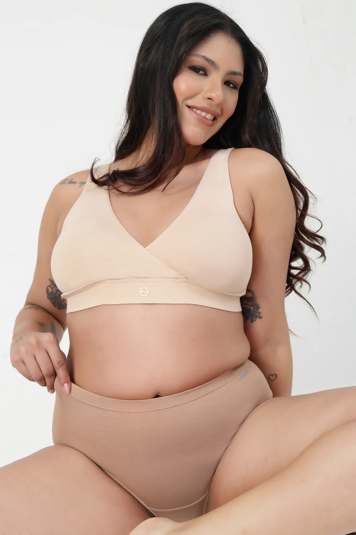 High-Waist Cotton Comfort Hipster (Pack of 4) (Black, Blush, Grey Melange & Light Skin) - Image 21