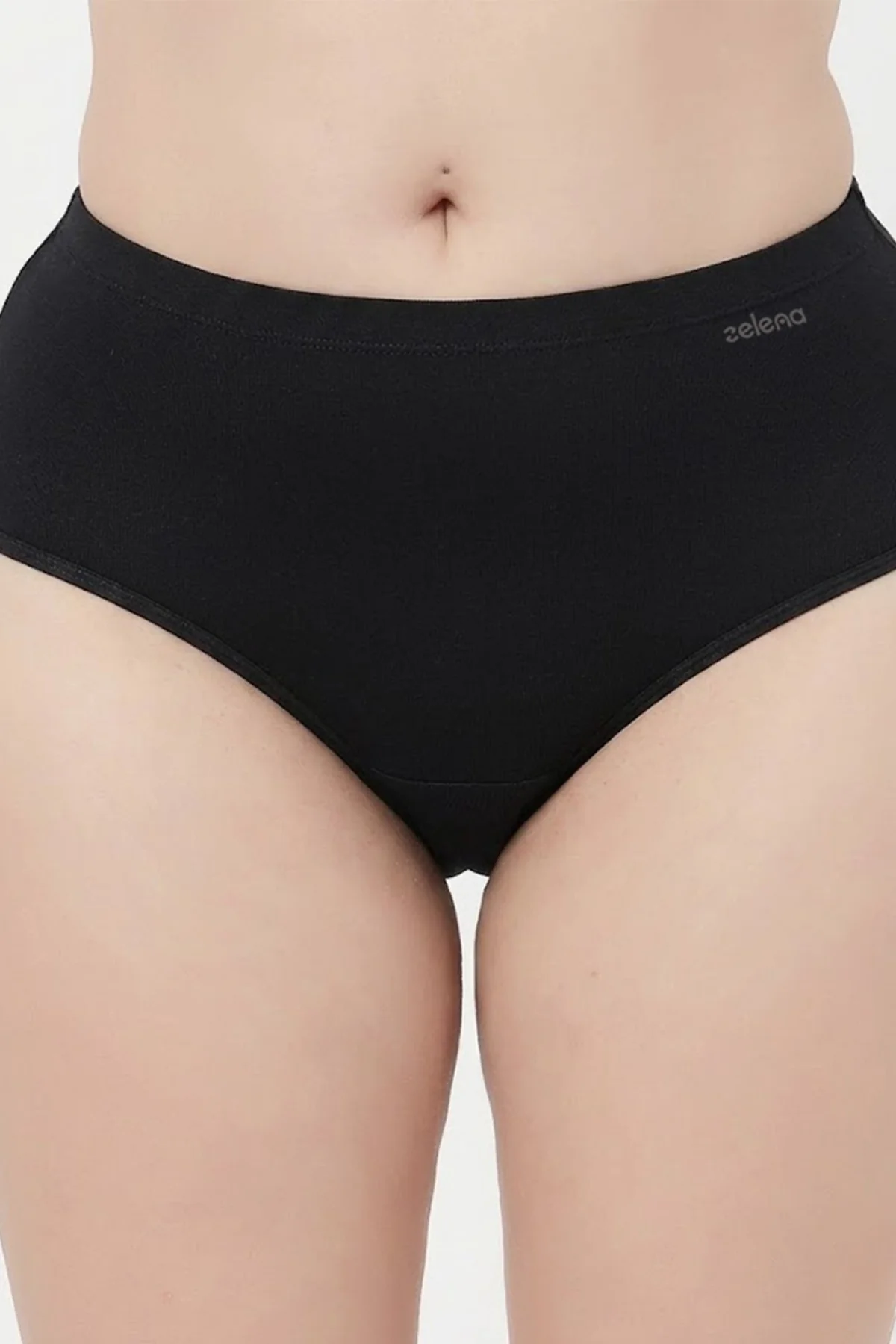 High-Waist Cotton Comfort Hipster (Pack of 3) (Black, Blush & Grey Melange) - Image 8