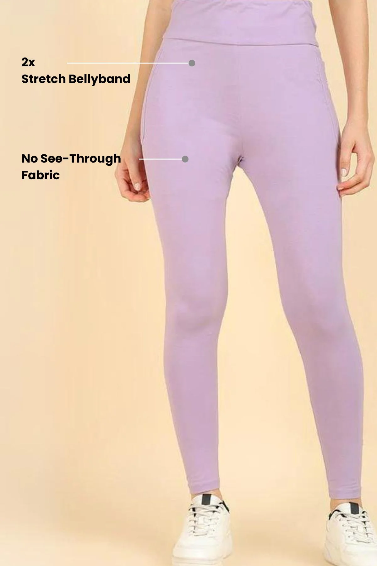 High Waist Lavender Mom Legging - Image 4