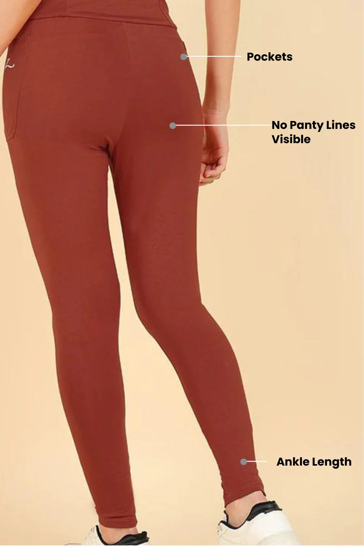 High Waist Rust Mom Legging - Image 4
