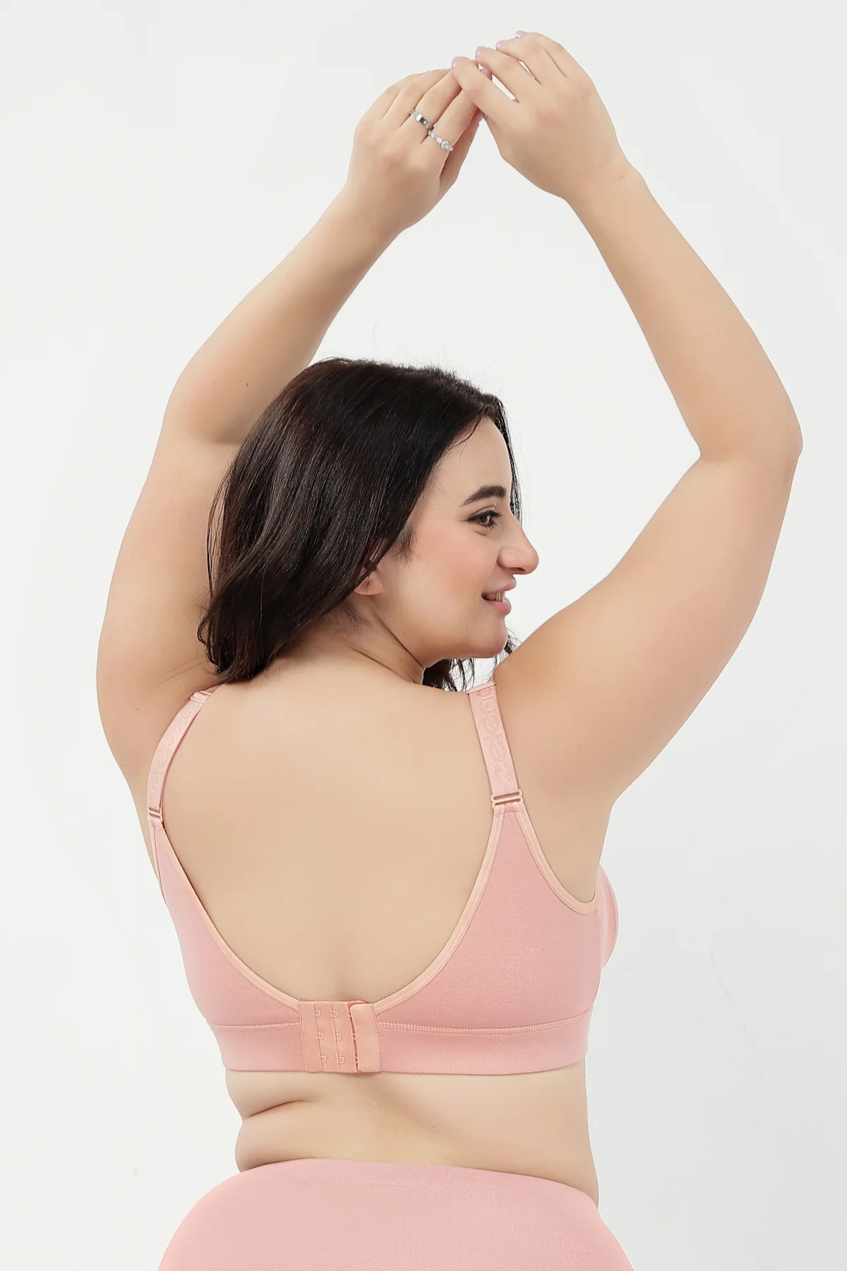 Lira Ribbed Cotton Nursing Padded Bra - Rose Gold - Image 13
