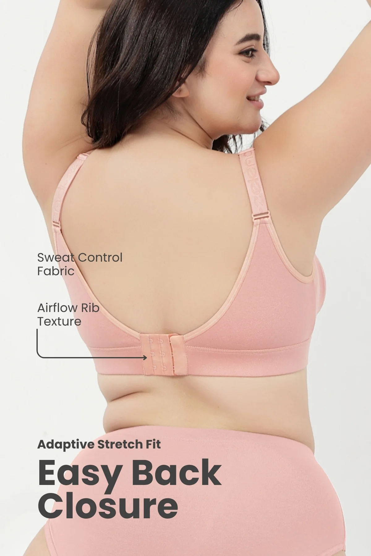 Lira Ribbed Cotton Nursing Padded Bra - Rose Gold - Image 5