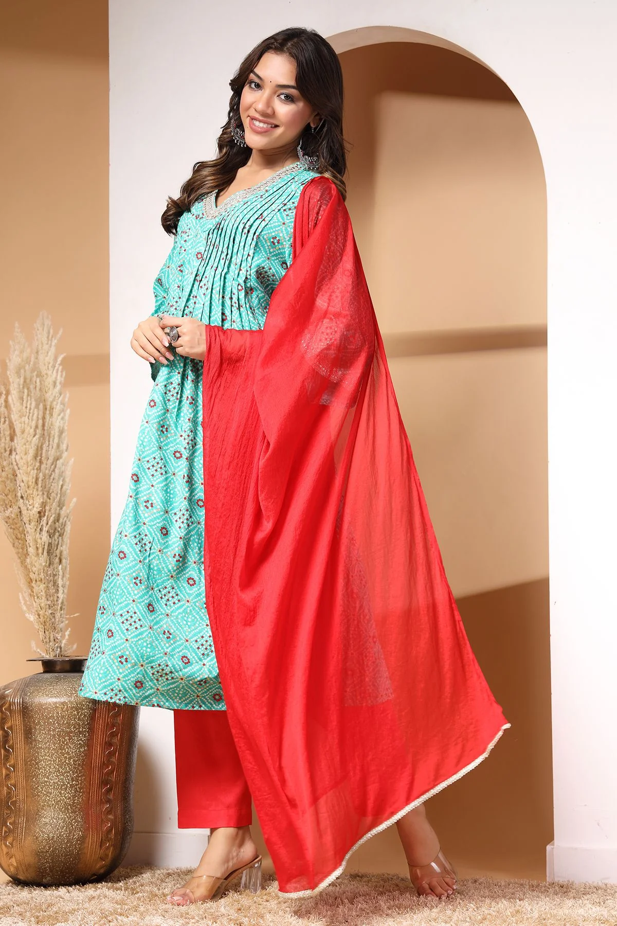 Ocean Oasis Maternity and Feeding Friendly Kurta Set - Image 8