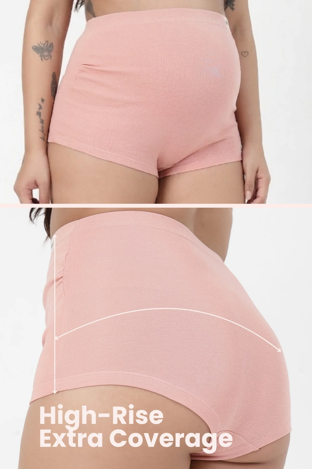Pregnancy Cotton Panty (Pack of 3) (Skin, Rose Gold & Black) - Image 31