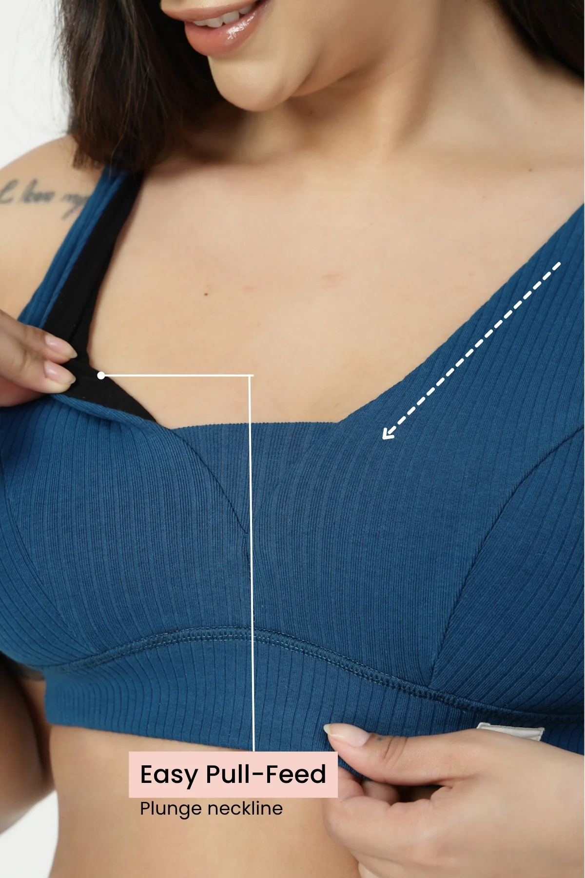 Sera Broad-Rib Bra - Airforce - Image 2