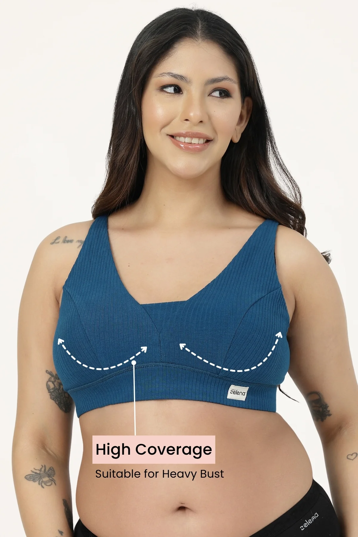 Sera Broad-Rib Bra - Airforce - Image 5