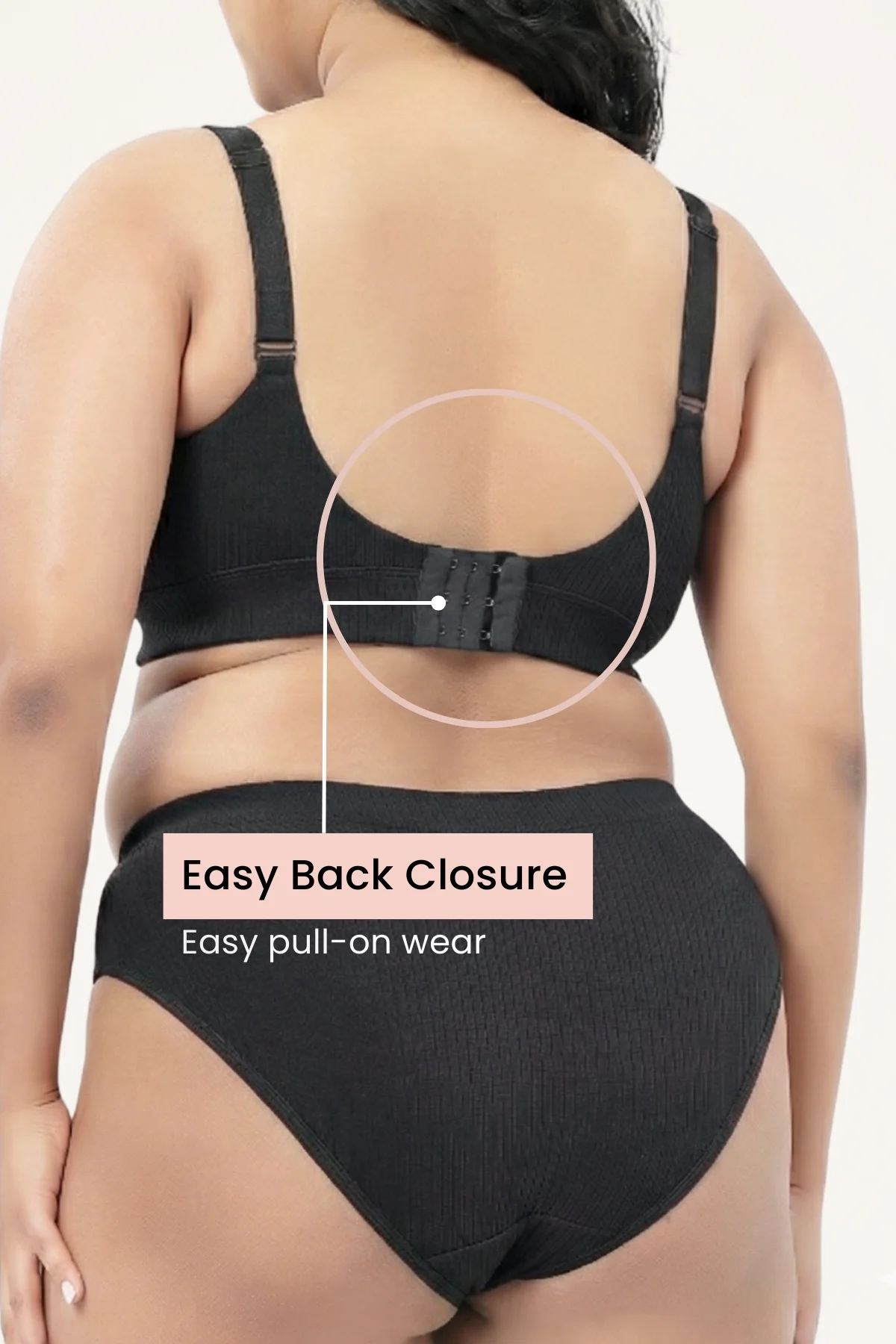Sera Broad-Rib Bra - Black - Image 3