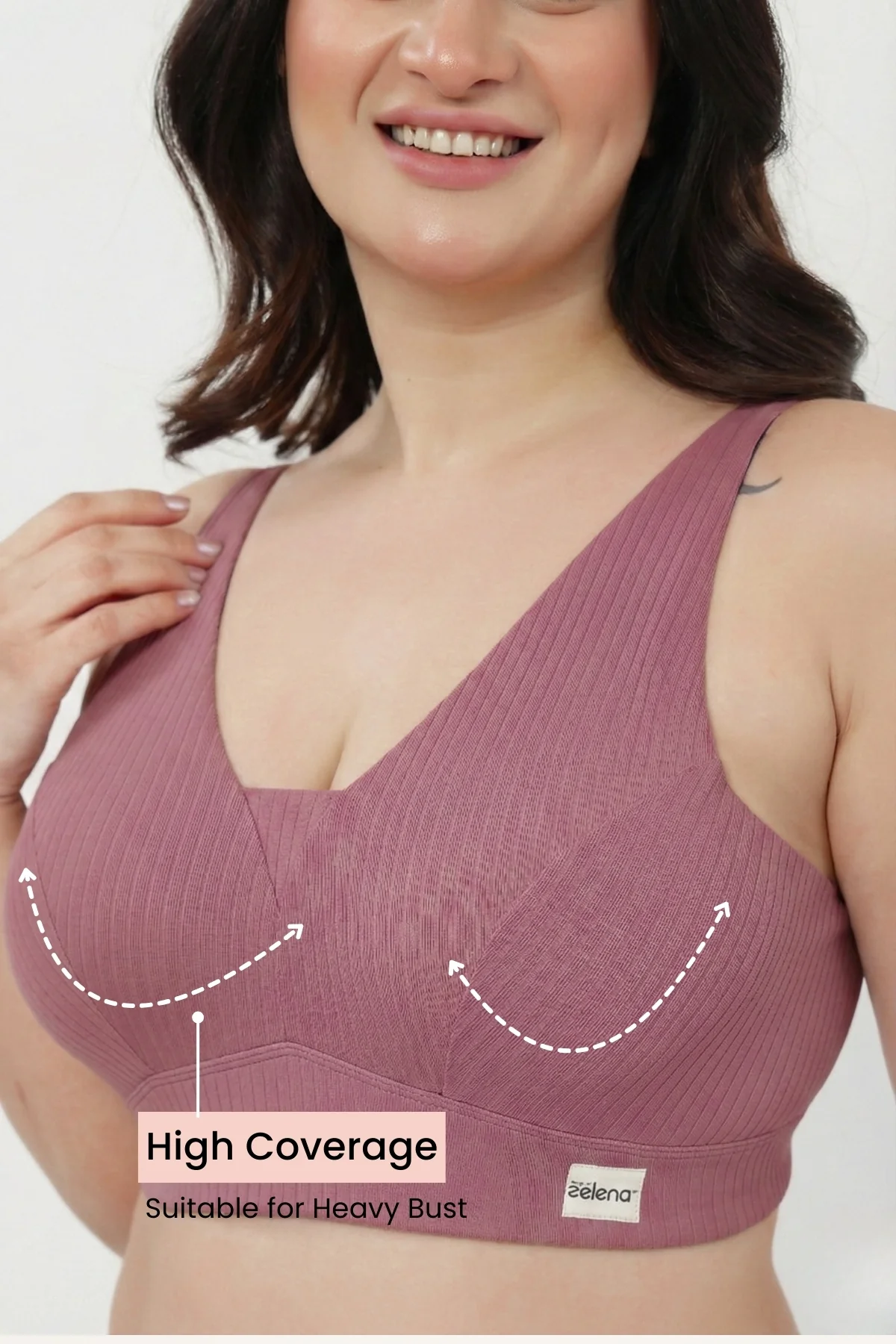 Sera Broad-Rib Bra - Blush - Image 5