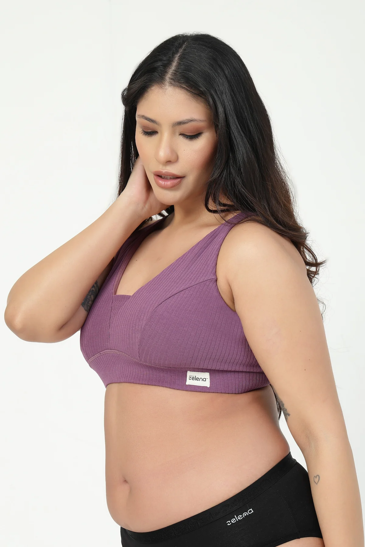 Sera Broad-Rib Bra - Purple - Image 7