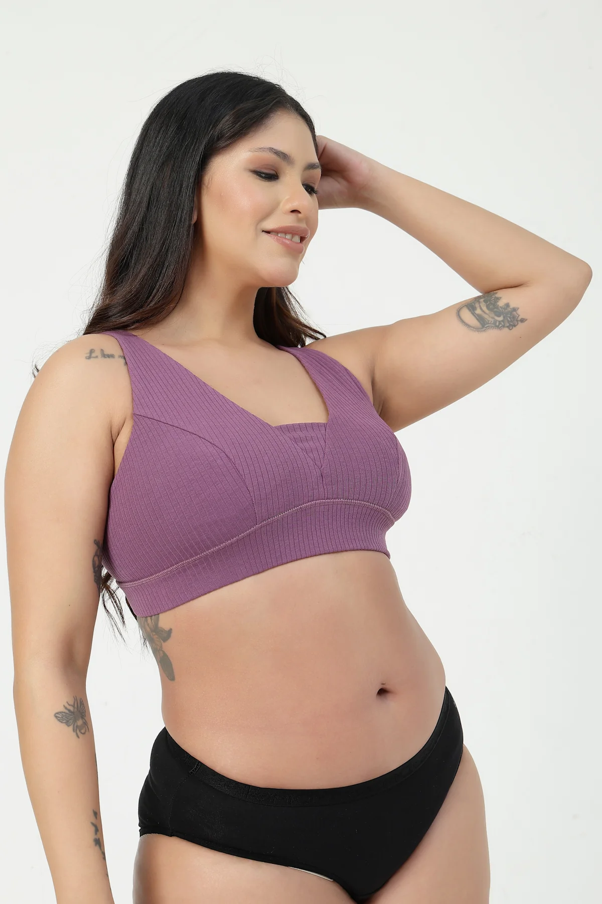Sera Broad-Rib Bra - Purple - Image 8