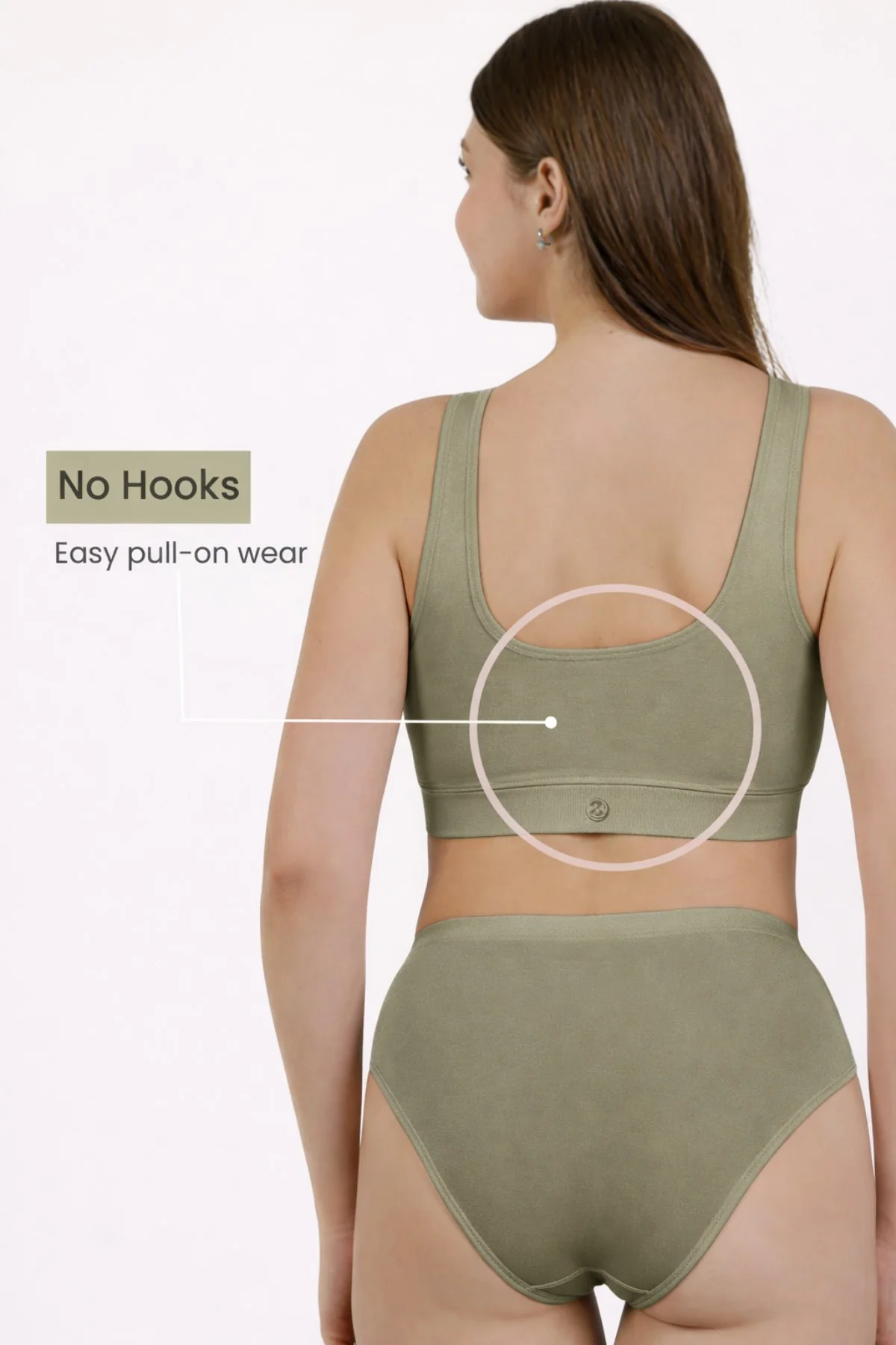 Ruched Pack of 2 Modal Front-Open Bra - (Lavender, Matcha) - Image 6