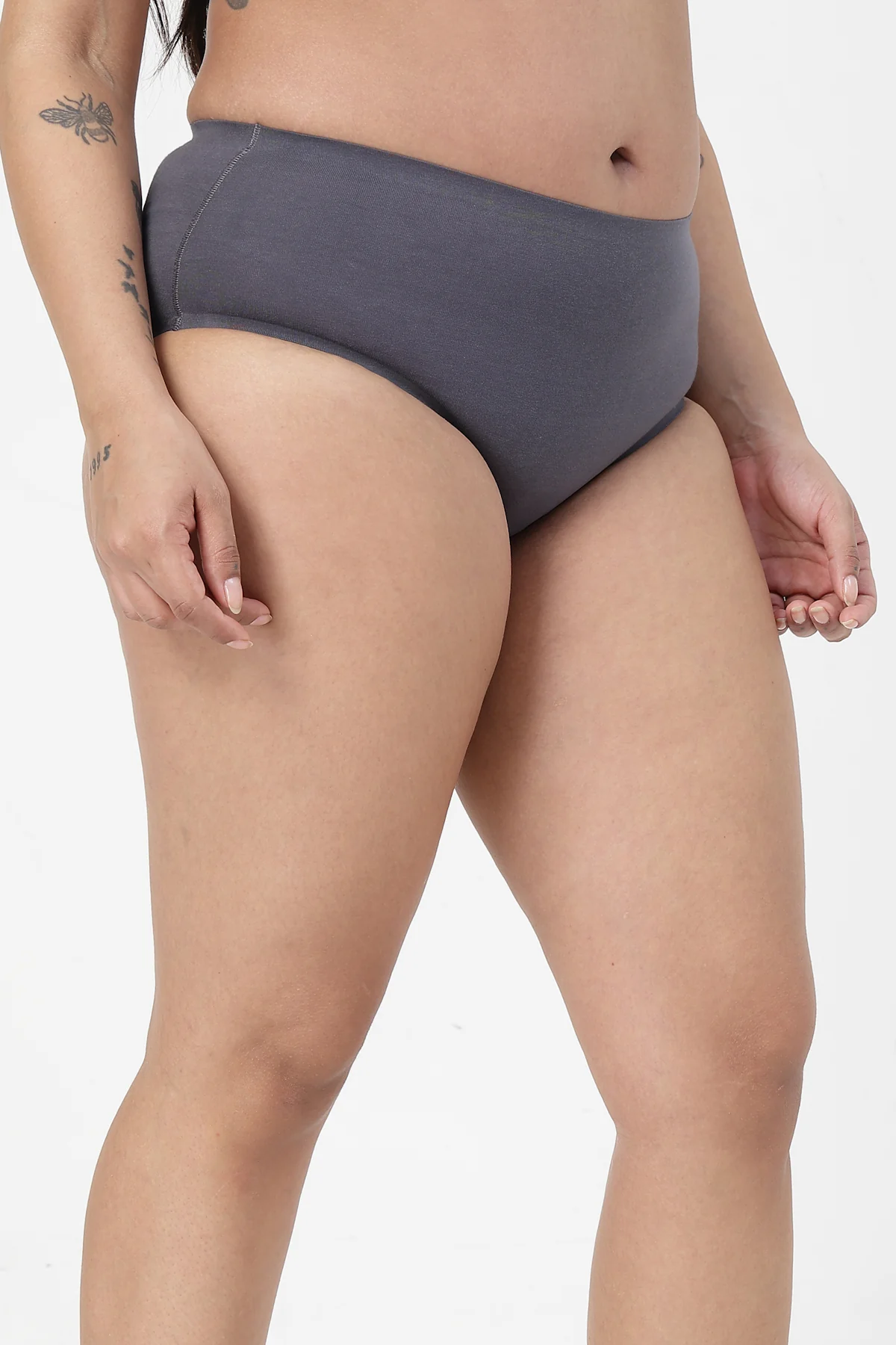 The Invisible Panty (Cotton | High Rise | Dark Grey) - Image 14