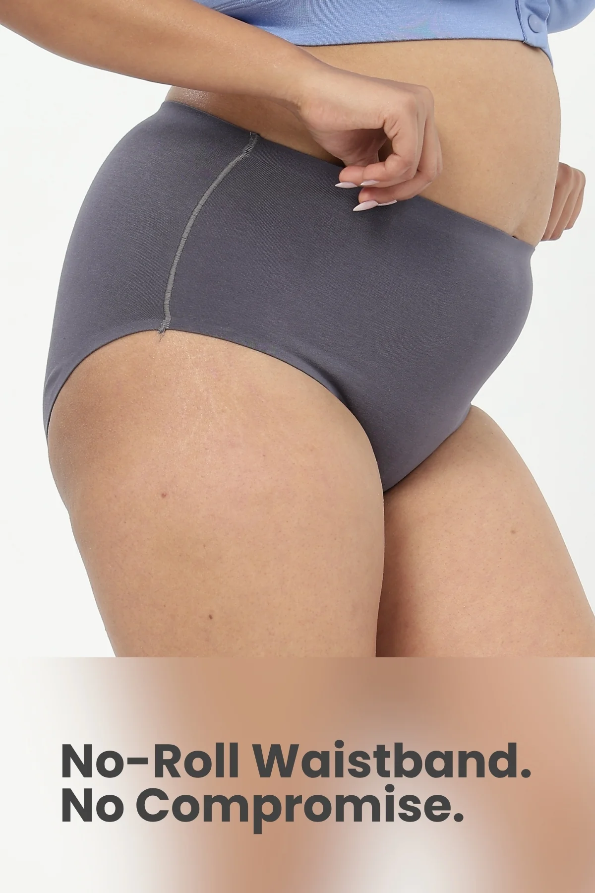 The Invisible Panty (Cotton | High Rise | Dark Grey) - Image 5