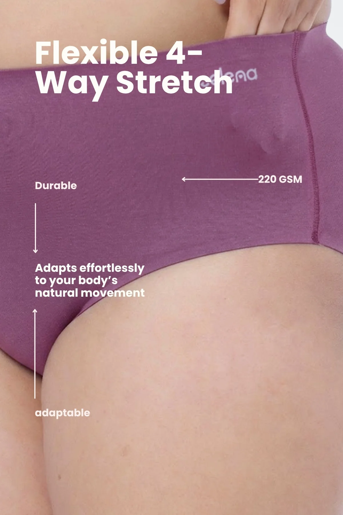 The Invisible Panty (Cotton | High Rise | Mauve) - Image 3