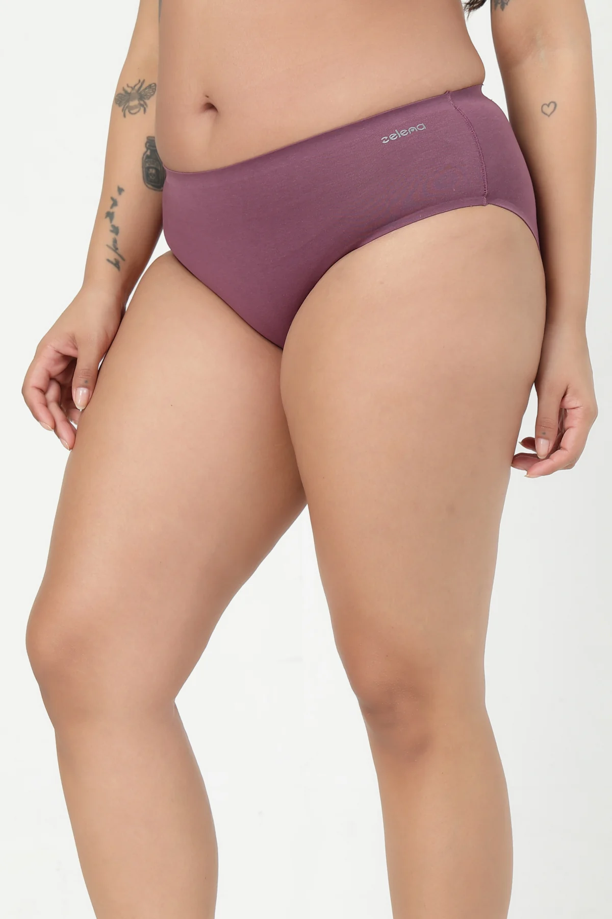 The Invisible Panty Pack Of 3 (Cotton | Mid Rise | Black, Dark Grey & Mauve) - Image 10