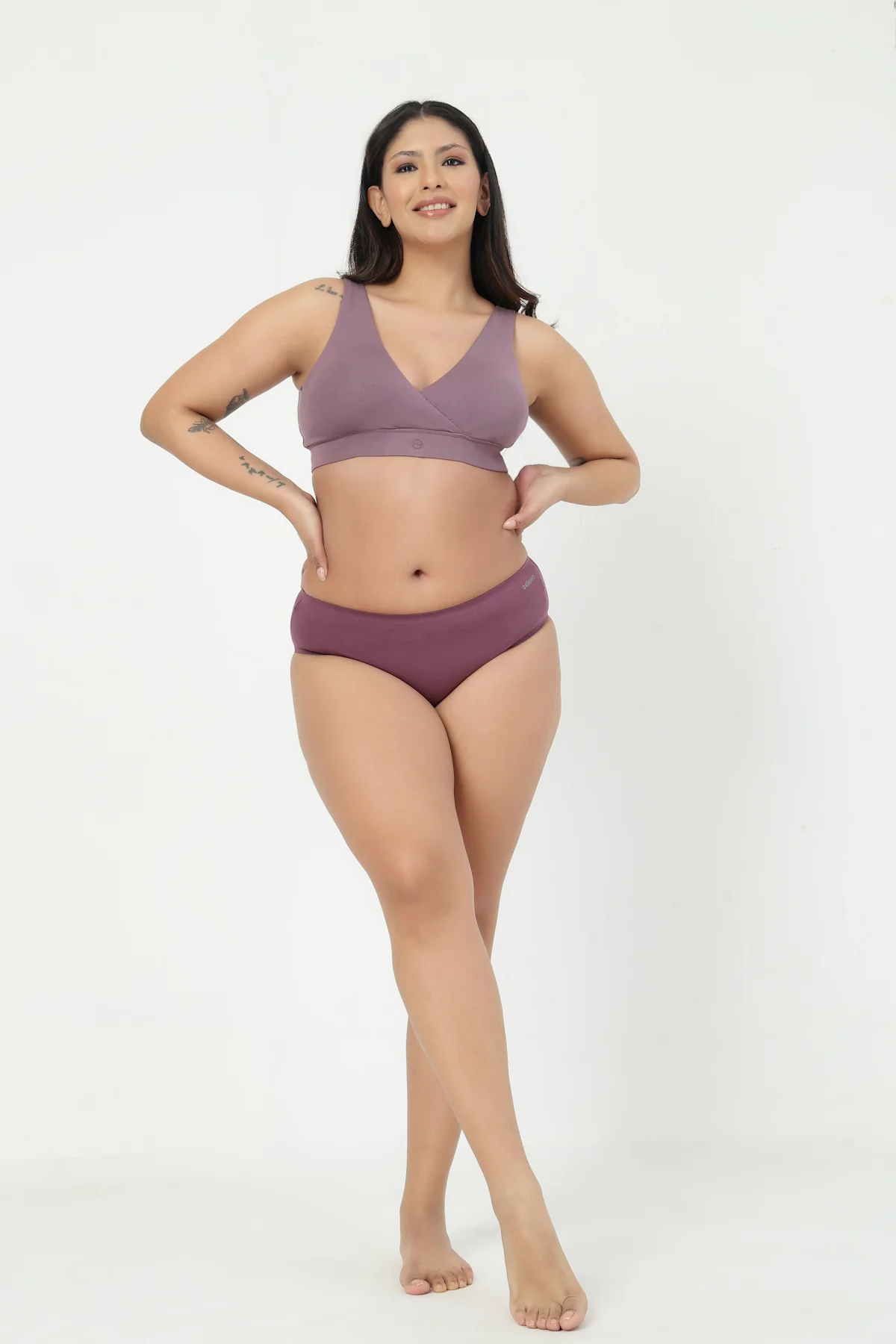 The Invisible Panty Pack Of 3 (Cotton | Mid Rise | Black, Dark Grey & Mauve) - Image 12