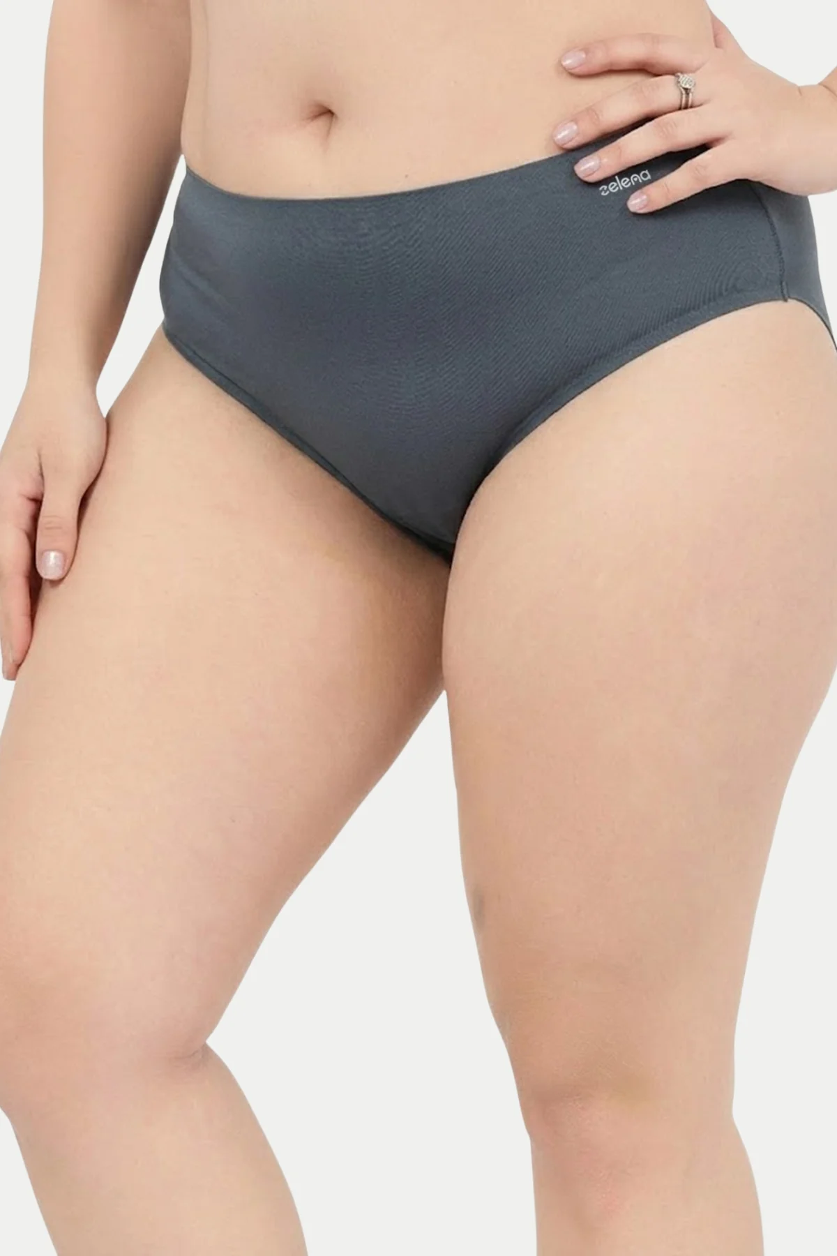 The Invisible Panty Pack Of 3 (Cotton | Mid Rise | Black, Dark Grey & Mauve) - Image 9