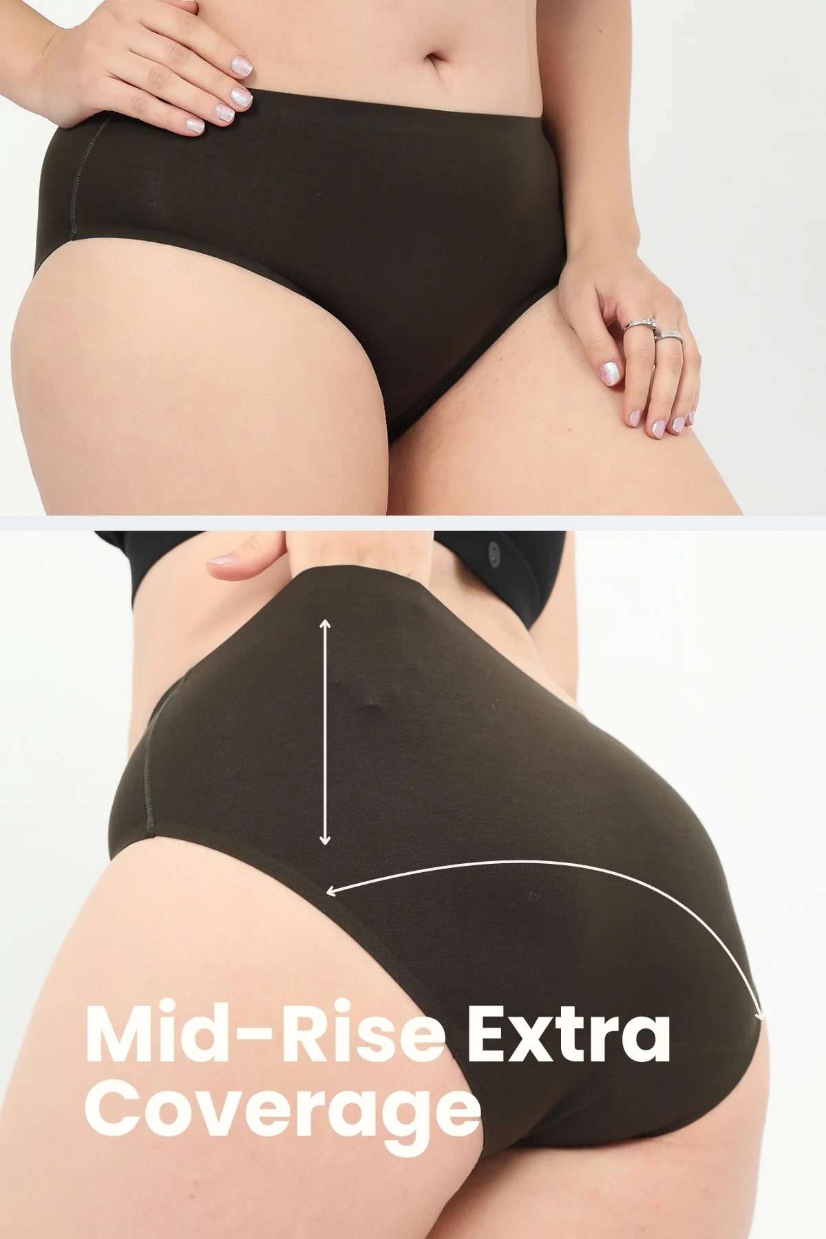 The Invisible Panty (Modal | Mid Rise | Army Green) - Image 3