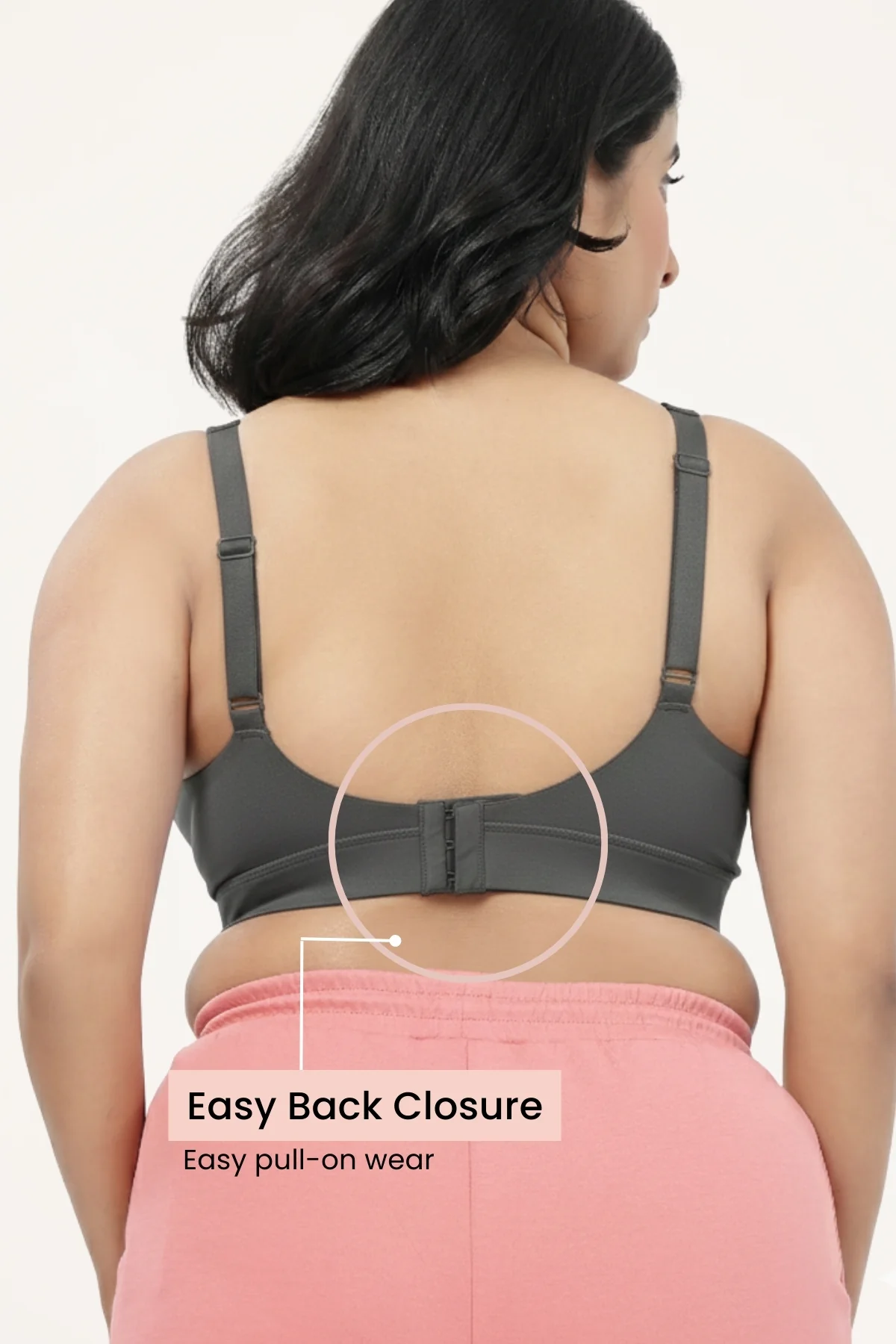 SecureFit Cotton Fixed-Pad Feeding Bra Pack of 2 - (Dark Skin & Grey Melange) - Image 10