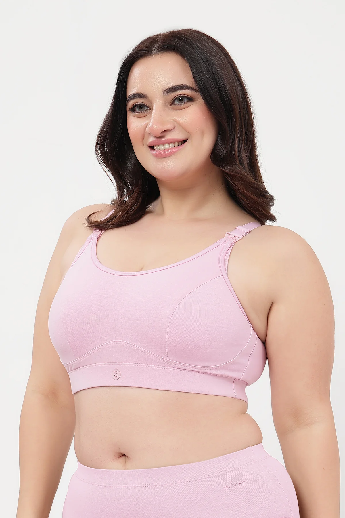 SecureFit Cotton Non-Padded Feeding Bra - Baby Pink - Image 9