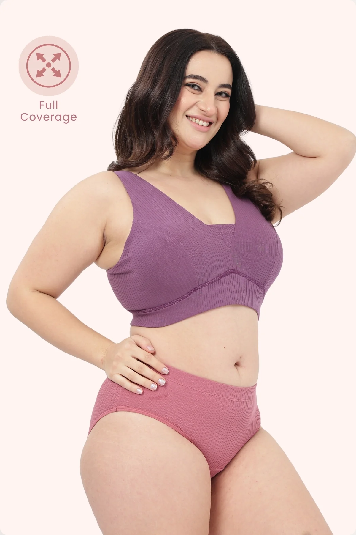 Sera Broad Rib-Bra Pack of 2 - (Lavender & Purple) - Image 8