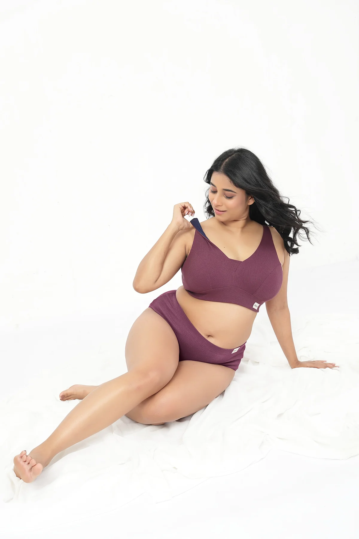 Sera Fine-Rib Bra Pack Of 2 - (Dark Berry & Pink) - Image 10