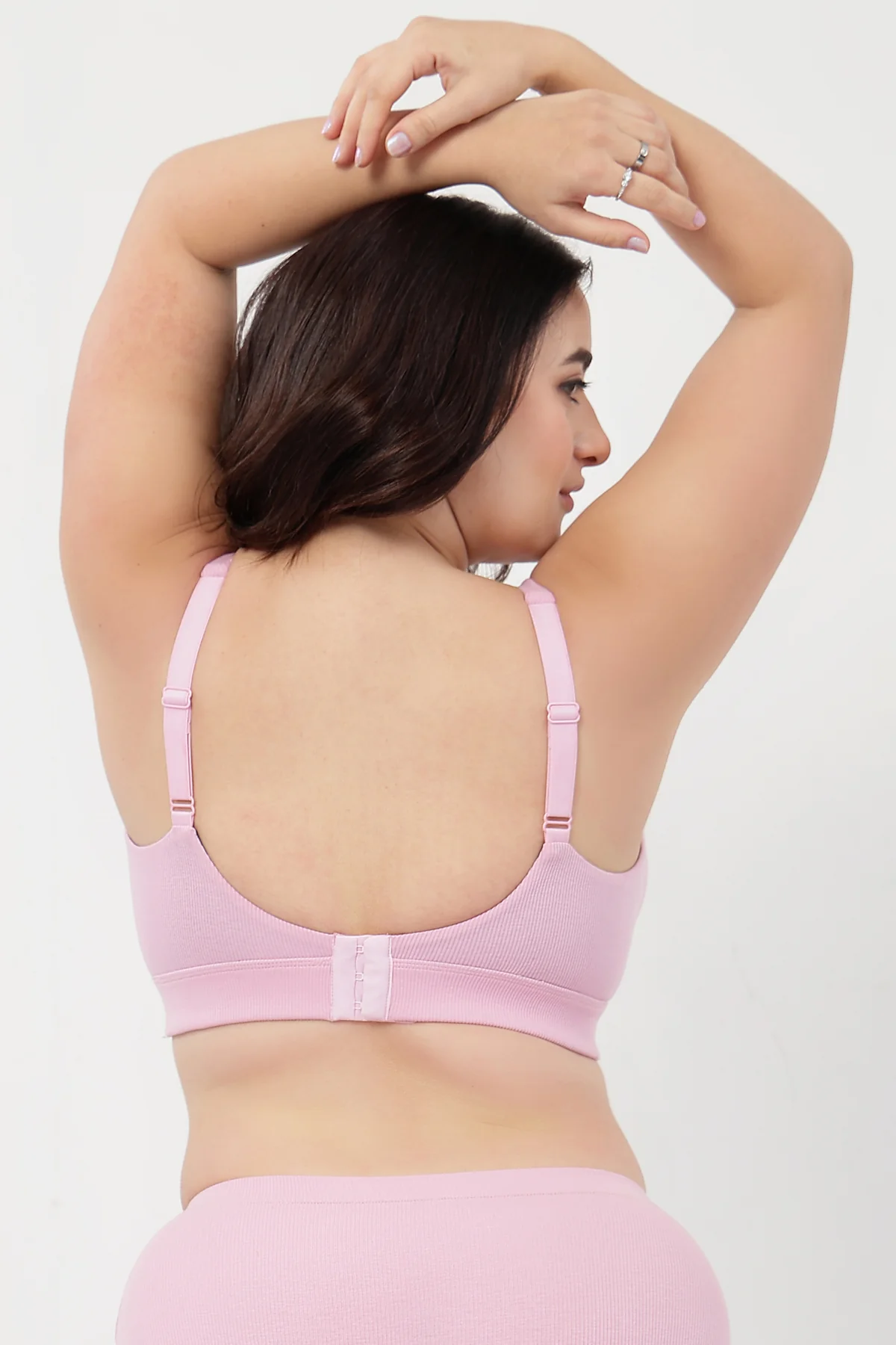 Sera Fine-Rib Bra Pack Of 2 - (Dark Berry & Pink) - Image 11