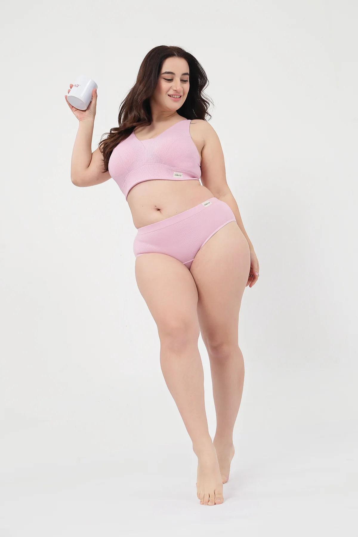 Sera Fine-Rib Bra Pack Of 2 - (Dark Berry & Pink) - Image 13