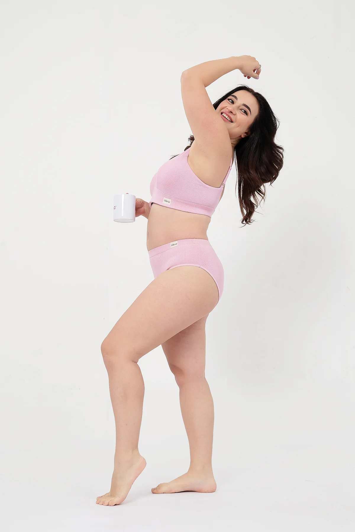 Sera Fine-Rib Bra Pack Of 2 - (Dark Berry & Pink) - Image 14