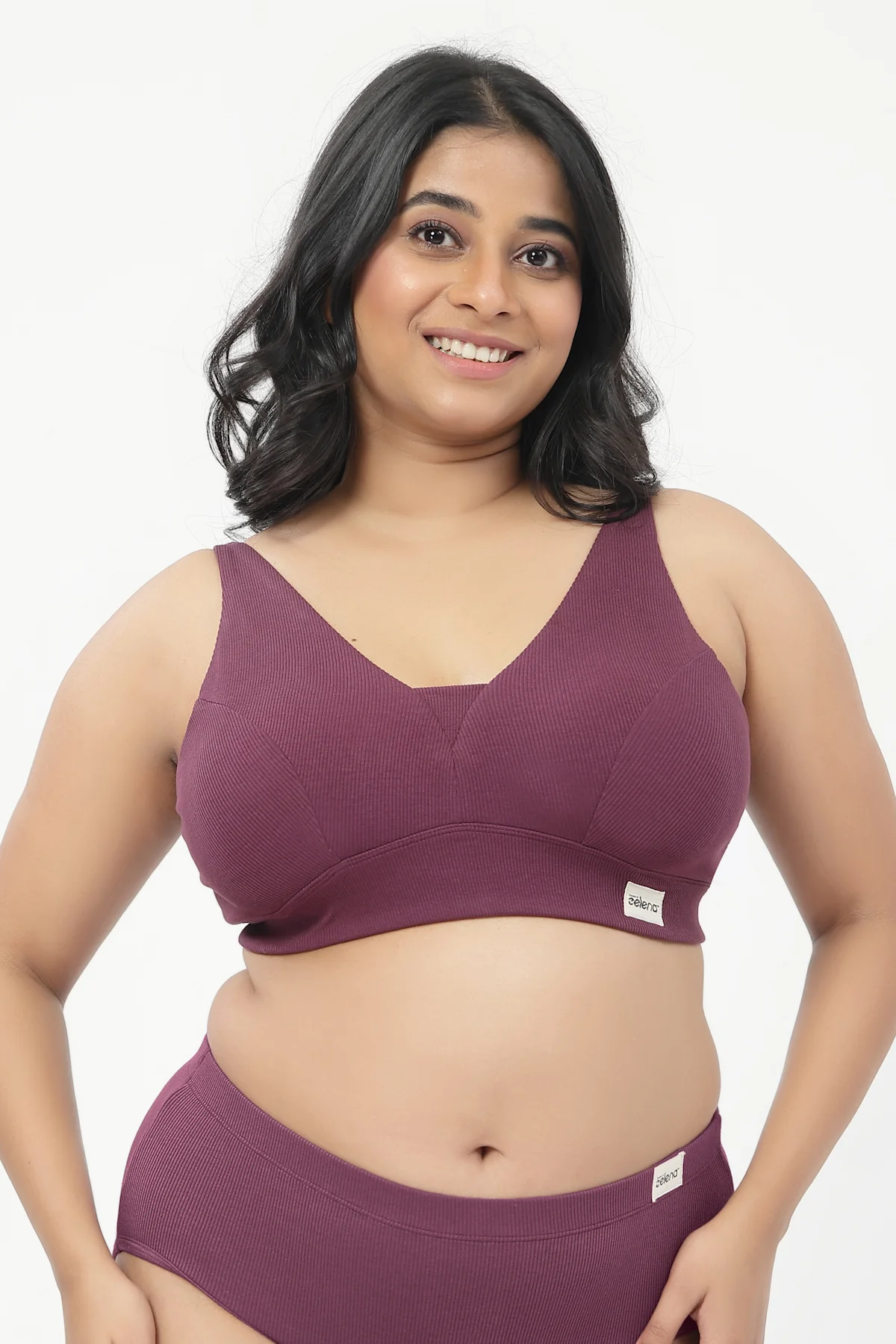 Sera Fine-Rib Bra Pack Of 2 - (Dark Berry & Pink) - Image 6