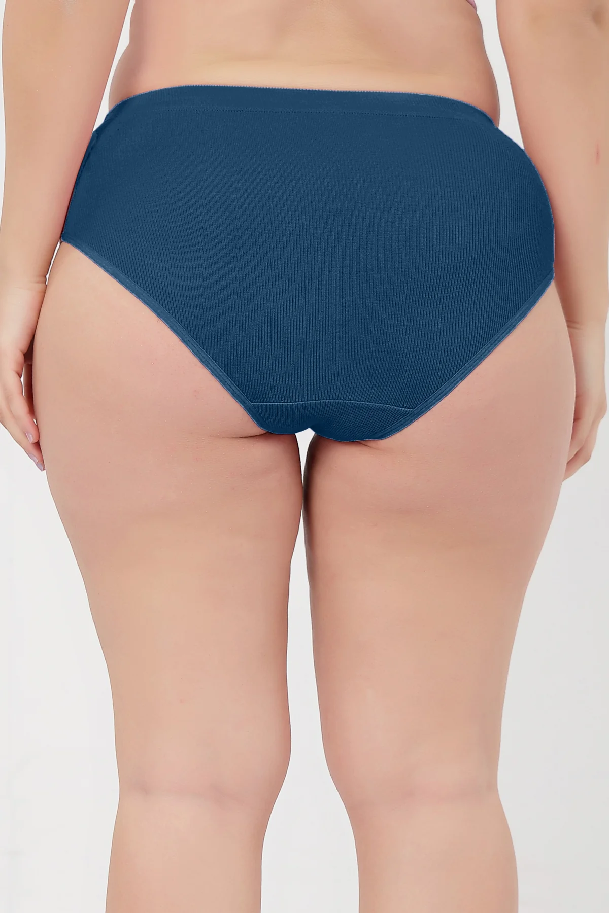 Sera Fine Rib Mid Rise Hipster - Airforce - Image 10