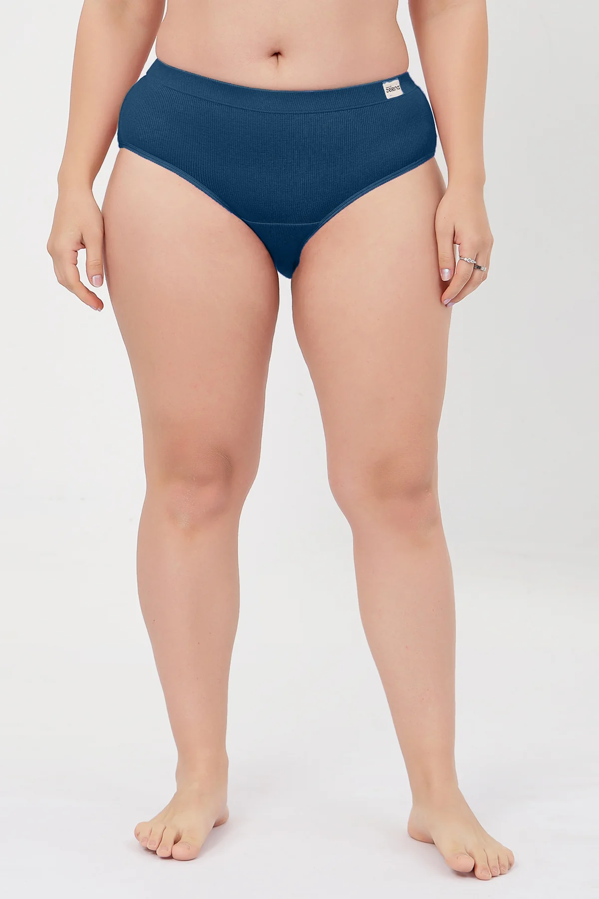 Sera Fine Rib Mid Rise Hipster - Airforce - Image 11
