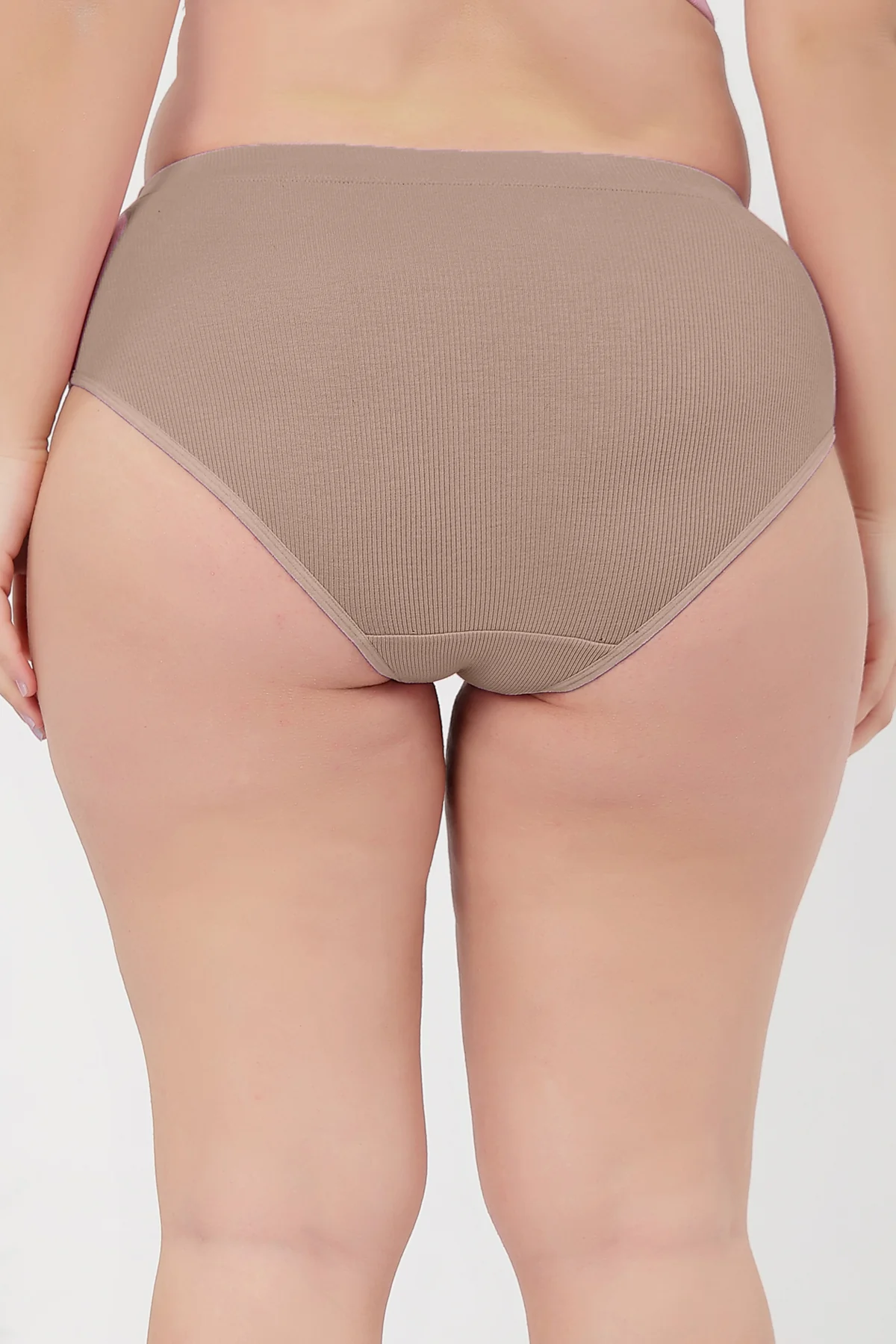 Sera Fine Rib Mid Rise Hipster - Skin - Image 9