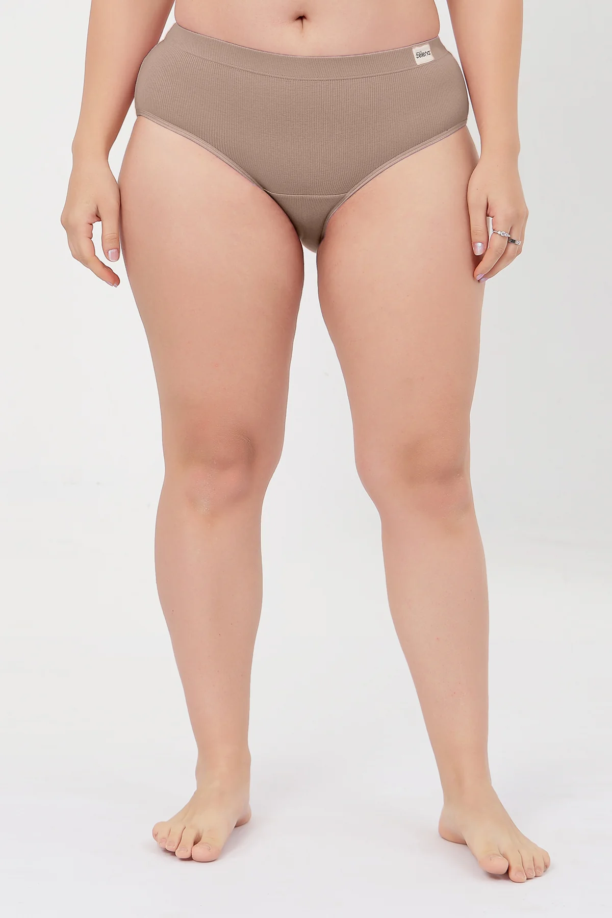 Sera Fine Rib Mid Rise Hipster Pack of 3 - (Skin, Blush, Black) - Image 7