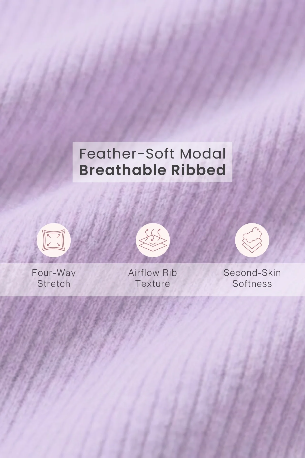 Zena Fine-Rib Bra Pack of 3 - ( Rose Gold, Lavender & Grey Melange ) - Image 5